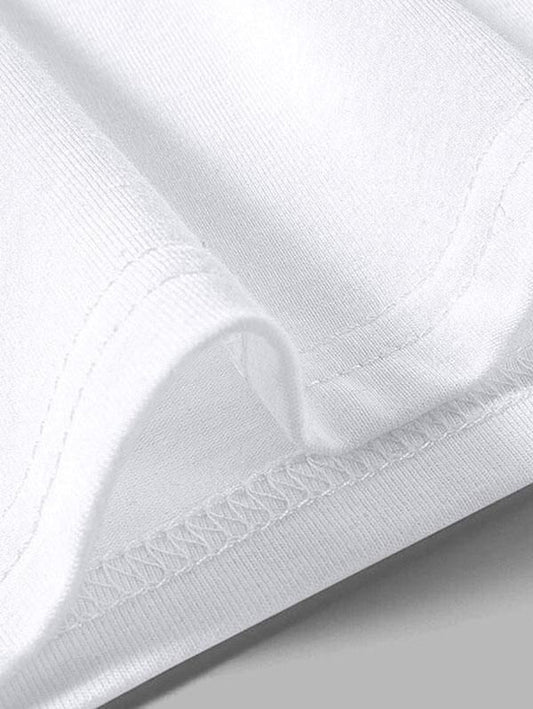 down shoulder t-shirt white